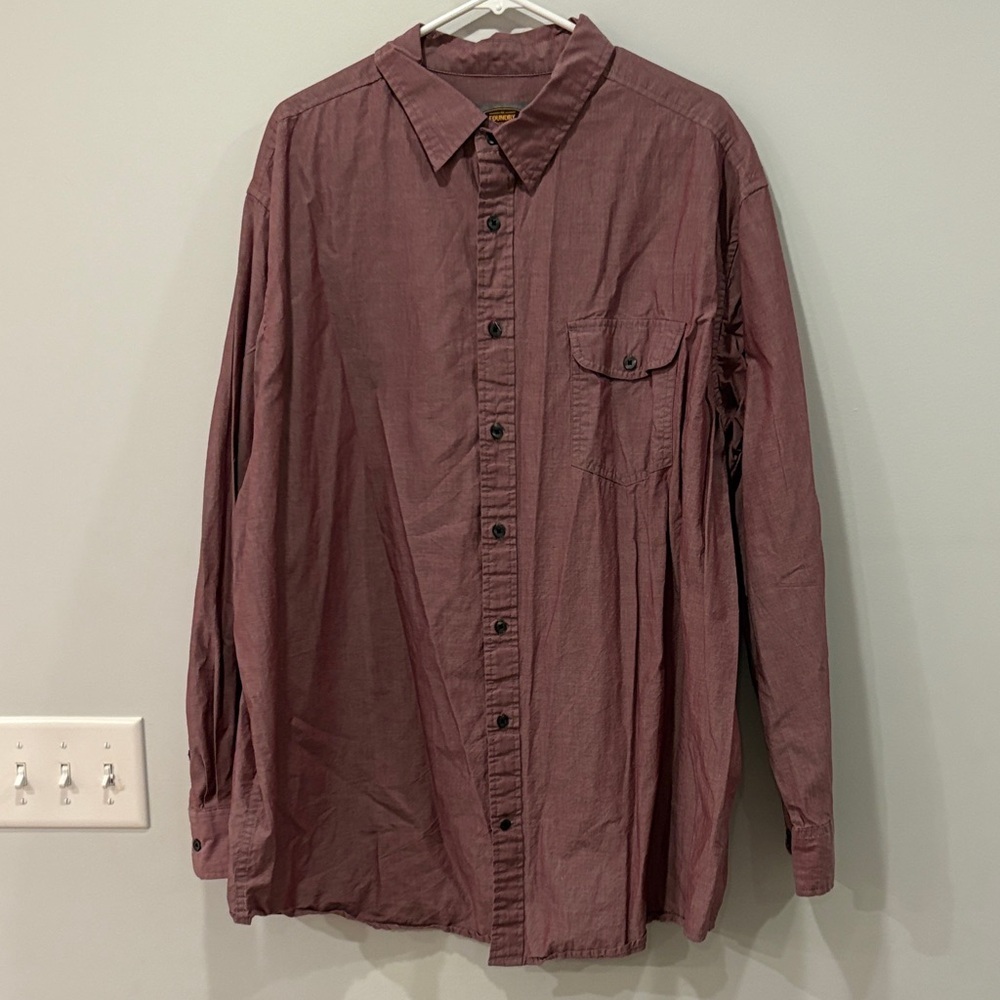 The Foundry Supply Co. Burgundy Casual Button-Down Shirt